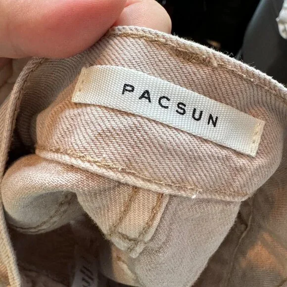 PACSUN tan ultra high rise vintage shorts size 25 - Picture 6 of 9